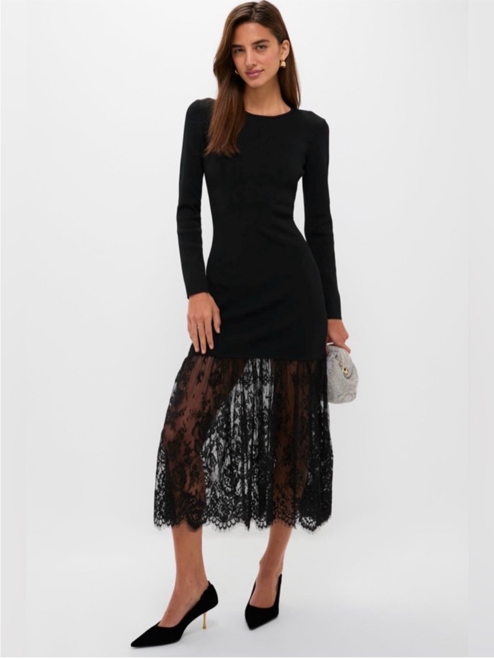 Tuckernuck (Hyacinth House) Giavanna Black Knit Maxi Dress, Size S, NWT